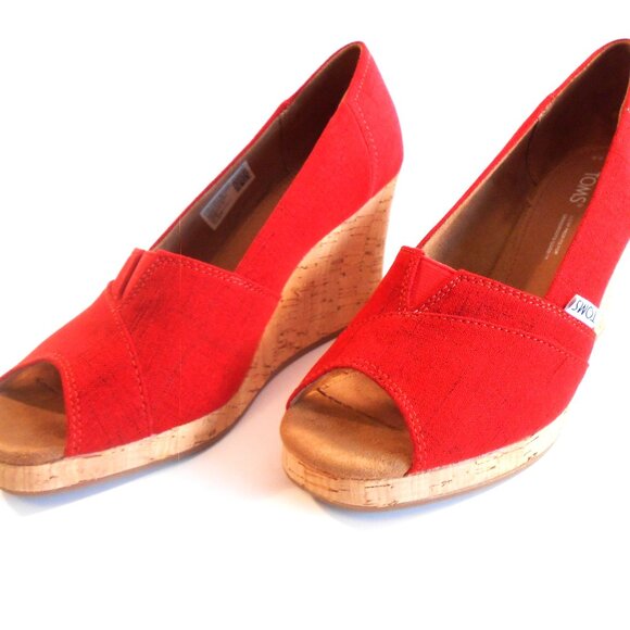 Tom's Women's Classic Espadrille Wedge Sandals - Picture 3 of 6